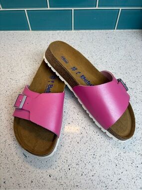 Birkenstock Betula Women's Hot Pink Slide Sandals with Buckle Size 9 to 9.5